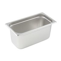 Winco 1/3 Size Stainless Steel Anti-jam Steam Table Pan SPJM-306 - 6in Deep