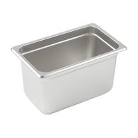 Winco 1/4 Size Stainless Steel Anti-jam Steam Table Pan SPJM-406 - 6in Deep