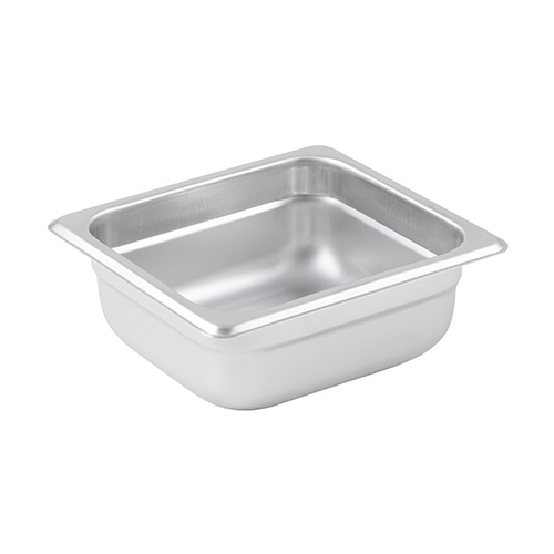 Winco 1/6 Size Stainless Steel Anti-jam Steam Table Pan SPJM-602 - 2.5in Deep