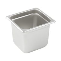 Winco 1/6 Size Stainless Steel Anti-jam Steam Table Pan SPJM-606 - 6in Deep