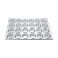 Winco AMF-24 24-Compartment Aluminum Cup Muffin Pan - 3oz