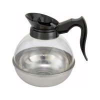Winco CD-64K Black Coffee Decanter With Stainless Steel Base - 64oz
