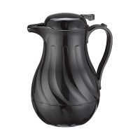 Winco VSW-64K Black Insulated Swirl Design Beverage Server - 64oz