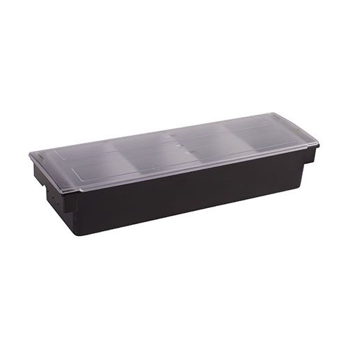 Winco CCH-4 Black Plastic Condiment Holder - 4 Compartments