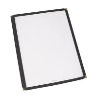 Winco PMC-14K Black Single Menu Cover - 9.37in x 14.87in