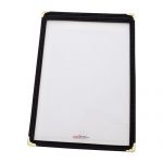 Winco PMC-5K Black Single Menu Cover - 6.37in x 9.37in