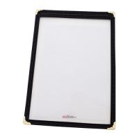 Winco PMC-5K Black Single Menu Cover - 6.37in x 9.37in