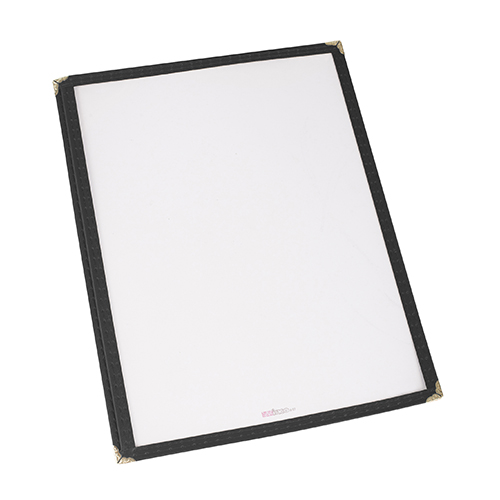Winco PMC-9K Black Single Menu Cover - 9.31in x 12.12in