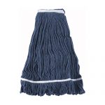 Winco MOP-32 Blue Yarn Mop Head with Looped End - 32oz