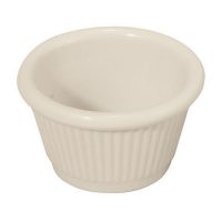 Winco RFM-1B Bone Fluted Ramekins - 1.5qt