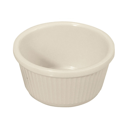 Winco RFM-4B Bone Fluted Ramekins - 4oz