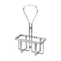 Winco WH-5 Chrome Plated Cruet Rack for Oil/Vinegar Bottles - 6oz