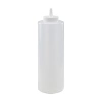 Winco PSB-24C Clear Squeeze Bottles - 24oz,6pcs/pk