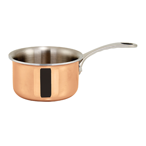 Winco DCSP-3C Copper Plated Mini 3.5 in sauce pan - 11oz