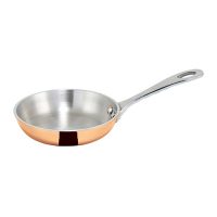 Winco DCFP-4C Copper Plated Mini 4 in Fry pan - 5oz