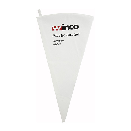 Winco PBC-18 Cotton Pastry Bag With Inner Plastic Coating - 18in