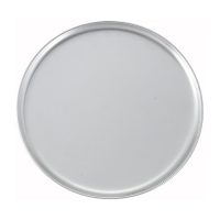 Winco APZC-12 Coupe Style Aluminum Pizza Tray - 12in