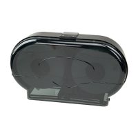 Winco TD-220 Double Roll Toilet Paper Dispenser - Translucent Black