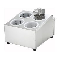 Winco FC-4H Flatware Cylinder Holder with 4 Holes - 2 Tiers