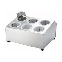 Winco FC-6H Flatware Cylinder Holder with 6 Holes - 2 Tiers