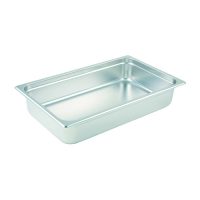 Winco Full Size Stainless Steel Anti-jam Steam Table Pan SPJM-104 - 4in Deep