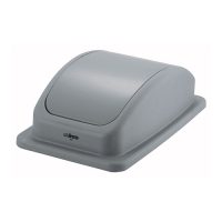 Winco PTC-23SG Gray Slender Trash Can - 23gal