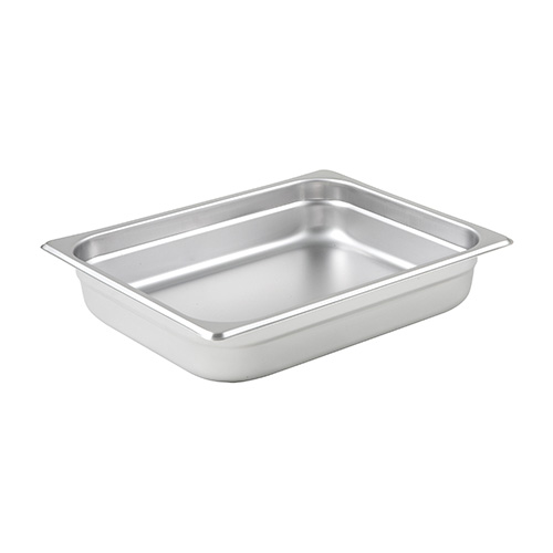 Winco Half Size Stainless Steel Anti-jam Steam Table Pan SPJM-202 - 2.5in Deep