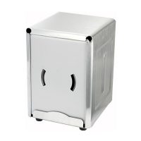 Winco NH-5 Half-Size Stainless Steel Napkin Dispenser - 100 Napkins