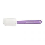 Winco PSH-10P Heat Resistant Purple Flat Blade Silicone Spatula Scraper - 10.5in