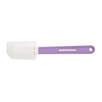 Winco PSH-10P Heat Resistant Purple Flat Blade Silicone Spatula Scraper - 10.5in