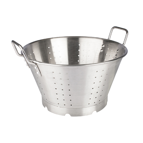 Winco SLO-16 Heavy-duty Stainless Steel Colander With Handles & Base - 16qt