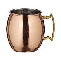 Winco CMM-20 Moscow Mule Mug with Brass Handle - 20oz