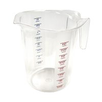 Winco PMCP-400 Polycarbonate Measuring Cup With Color Graduations - 4qt
