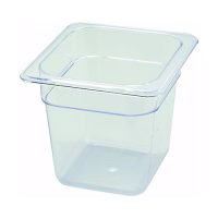 Winco Polycarbonate 1/6 Size Food Pan SP7606 - 6in