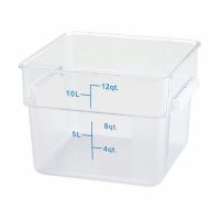 Winco Polycorbonated Clear Square Storage Container PCSC-12C - 12qt