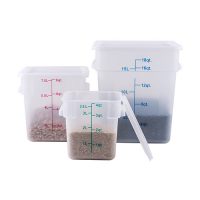 Winco Polypropylene Translucent Square Storage Container PTSC-18 - 18qt