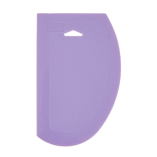 Winco PDS-7P Purple Allergen Free Plastic Dough Scrapers - 6pcs/pk