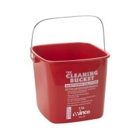Winco PPL-3R Red Cleaning Bucket - 3qt