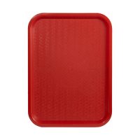 Winco FFT-1014R Red Fast Food Tray - 10in x 14in