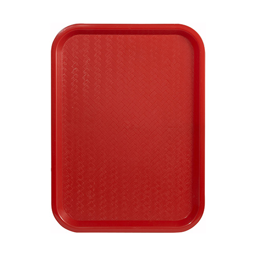 Winco FFT-1014R Red Fast Food Tray - 10in x 14in
