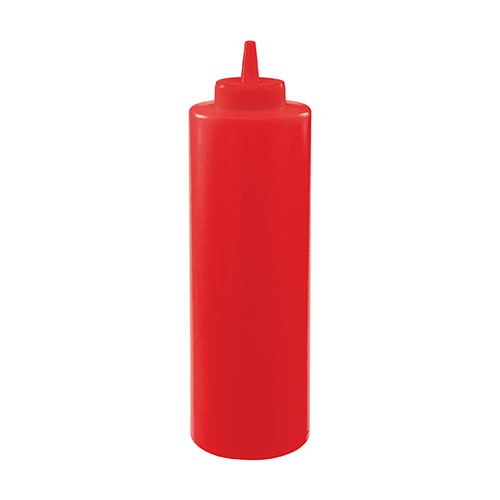 Winco PSB-24R Red Squeeze Bottles - 24oz ,6pcs/pk