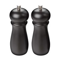 Winco SP-624 Rubberwood Manual Pepper Mills with 2 extra knobs - 2pcs/set