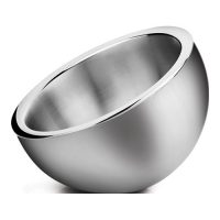 Winco DWAB-S Small Insulated Angled Stainless Steel Display Bowl - 1.5qt