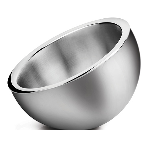 Winco DWAB-S Small Insulated Angled Stainless Steel Display Bowl - 1.5qt