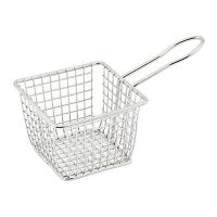 Winco FBM-443S Square Mini Fry Basket - 1ea