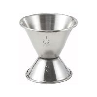 Winco J-1 Stainless Steel Bar Jigger - 1/2oz x 1oz
