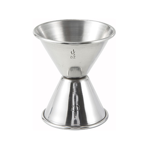 Winco J-4 Stainless Steel Bar Jigger - 1oz x 1-1/2oz