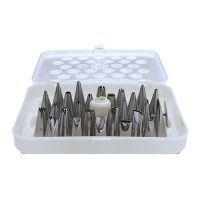 Winco CDT-26 Stainless Steel Cake Decorating Set - 26 Tips