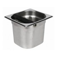 Winco SCD-5 Stainless Steel Coffee Knock Box - 6.38in