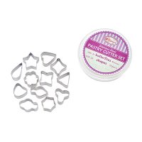 Winco CST-32 Stainless Steel Cookie Cutter Set with Shapes - 12pcs